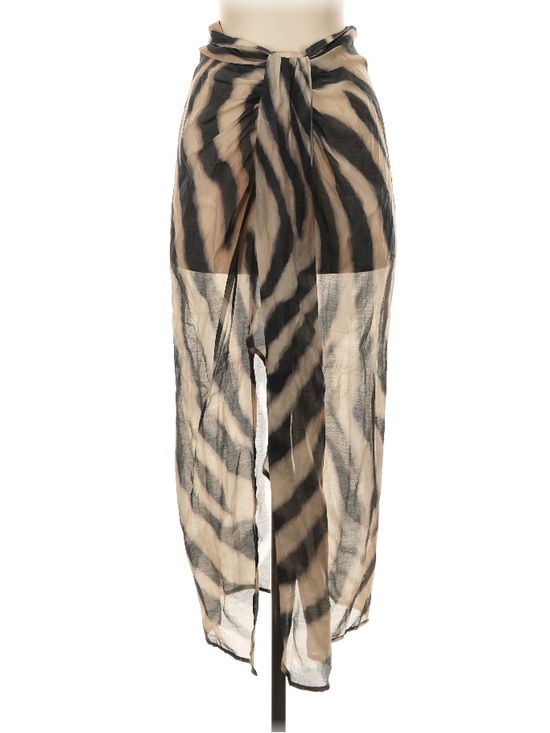 ZARA Animal Print Knotted Pareo Swim Cover Skirt - Picture 4 of 9